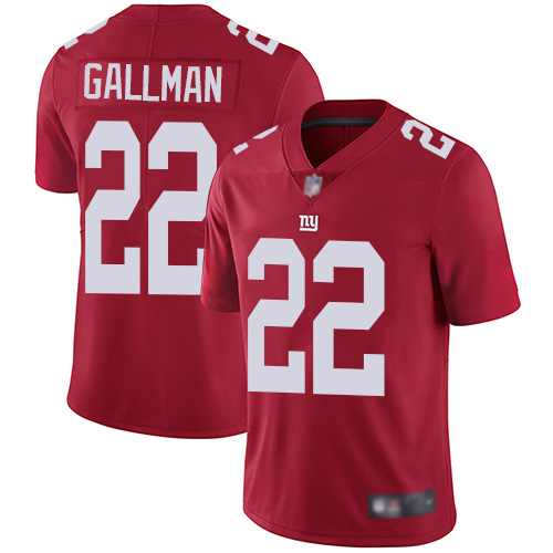 Men New York Giants #22 Wayne Gallman Red Limited Red Inverted Legend Football NFL Jersey->new york giants->NFL Jersey